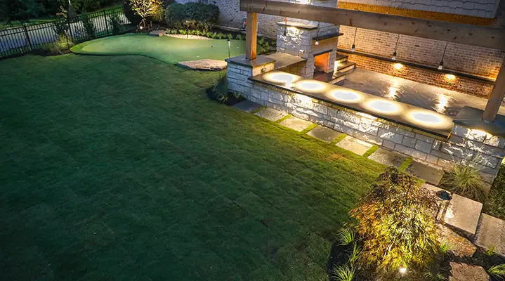 Outdoor Makeover: Outdoor-Fireplace-Lighting-Ideas